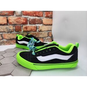 Men Sz 4 Boys Sz 4Y‎ VANS Knu Skool Pop Outsole Green Black Rare Pattern Premium
